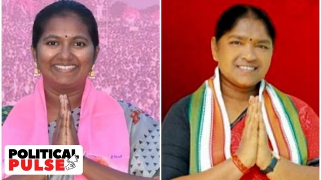 दाएं दंसारी अनसूया (सीथक्का) और बाएं नागज्योति