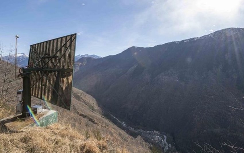 italy village install mirror reflect sunlight