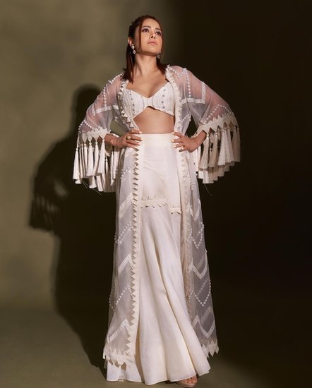 Nushrratt Bharucha white Sharara suit 