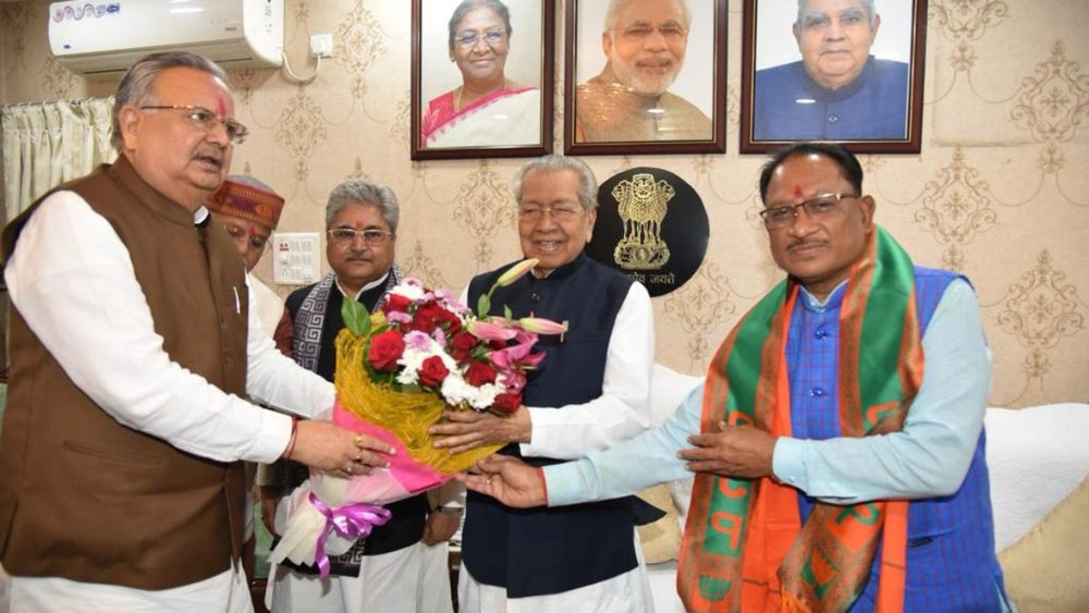 13 दिसंबर को शपथ लेंगे विष्णुदेव साय (फोटो सोर्स: @RamanSingh)