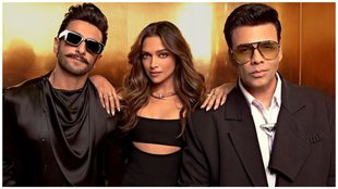 Karan Johar, Deepika Padukone, Ranveer Singh