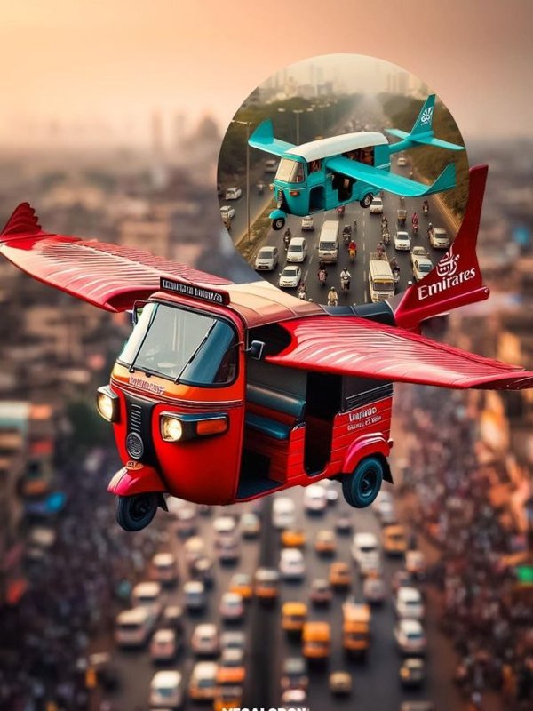 Flying auto-rickshaw