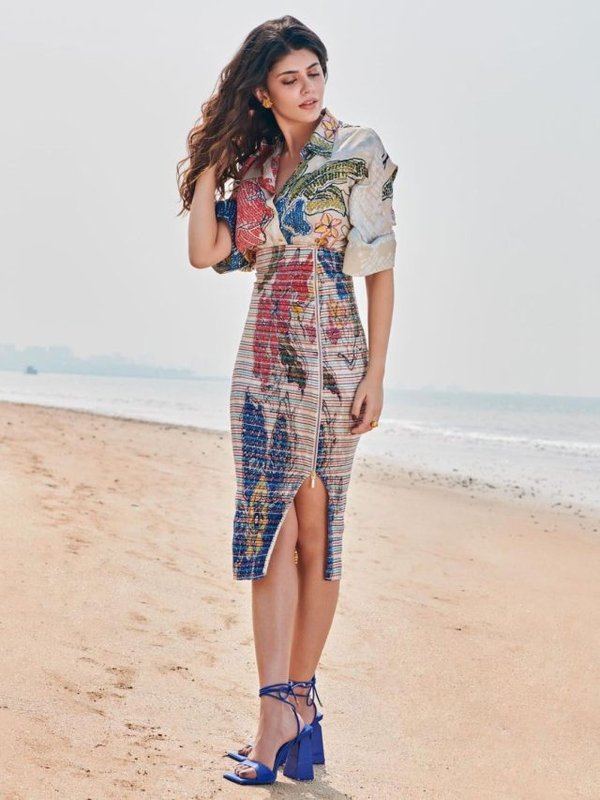 Sanjana Sanghi on the beach