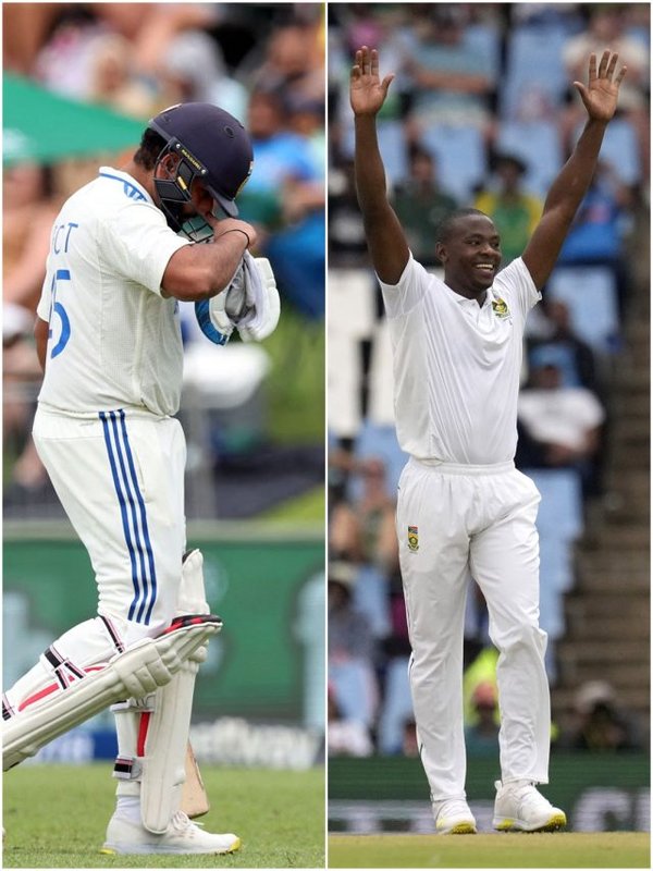 Rohit Sharma Kagiso Rabada IND vs SA