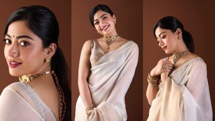 Rashmika Mandanna steals the show in saree, steals fans hearts in desi style
