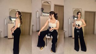 Kusha Kapila stunned fans in black and white dress