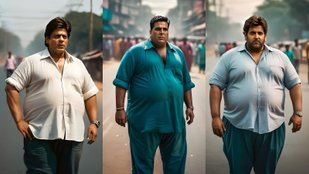 Artificial Intelligence imagine photos of Bollywood Actors after Obesity Disorder