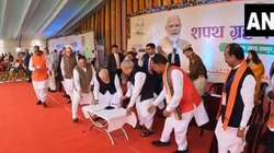 शपथ ग्रहण समारोह के मंच पर टेबल सरकाने लगे पीएम मोदी, सादगी पर फिदा हुए लोग
