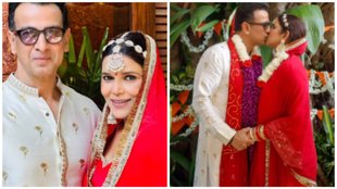 Ronit Roy Marriage, Ronit Roy liplock with wife
