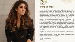 Annapoorani Controversy: ‘मैं खुद भगवान में आस्था रखती हूं…’, ‘अन्नपूर्णी’ विवाद पर नयनतारा ने मांगी माफी, कहा, ‘जय श्रीराम’