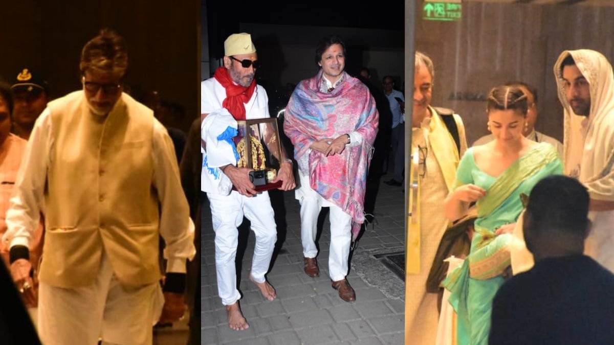Bollywood Celebs returning from ayodhya Bollywood Celebs returning from ayodhya