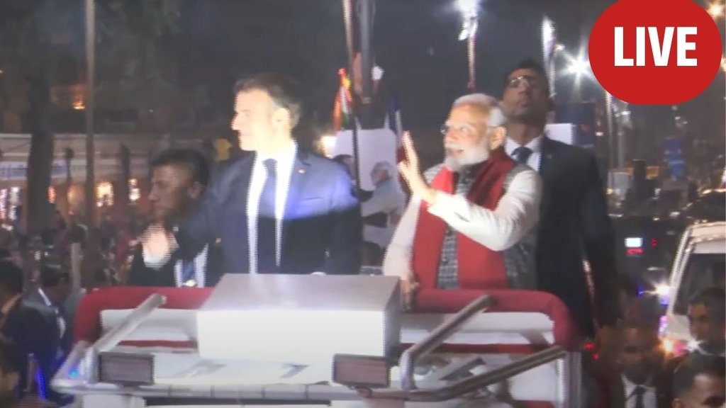 French President Macron, Jaipur Visit, Road Show
