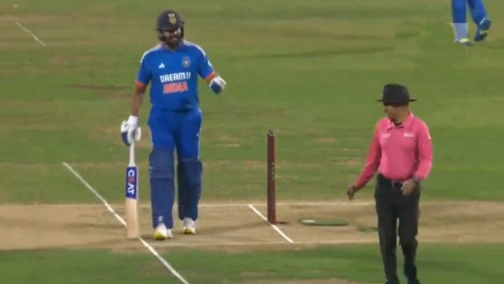 Rohit Sharma Stump Mike IND vs AFG