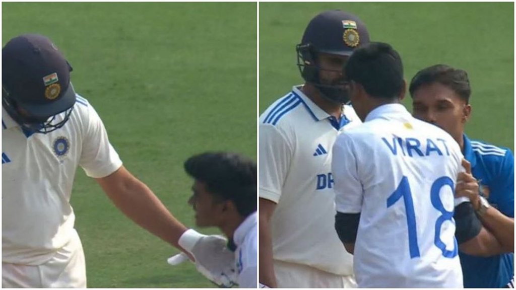 Virat Kohli Fan touch Rohit Sharma Feet