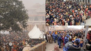 Massive Devotees flock to Ayodhya Ram Mandir as doors open after Pran Pratishtha