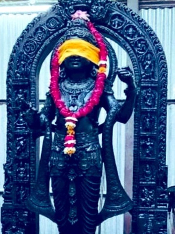 Ram Mandir Pran Pratishtha, Ayodhya, ramlala,Eyes Of The Deity Idol Blindfolded