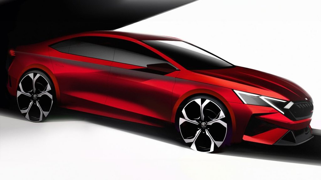 2024 Octavia facelift design sketch । 2024 Octavia facelift global debut date । 2024 Octavia facelift debut date