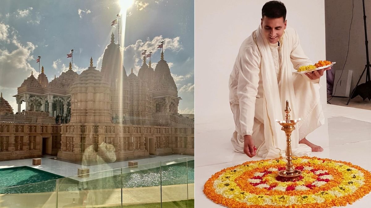 Akshay kumar,Akshay kumar Visits First Hindu Temple