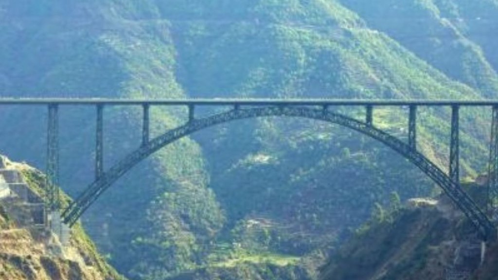 chenab bridge, chenab rail bridge, jammu-kashmir chenab bridge