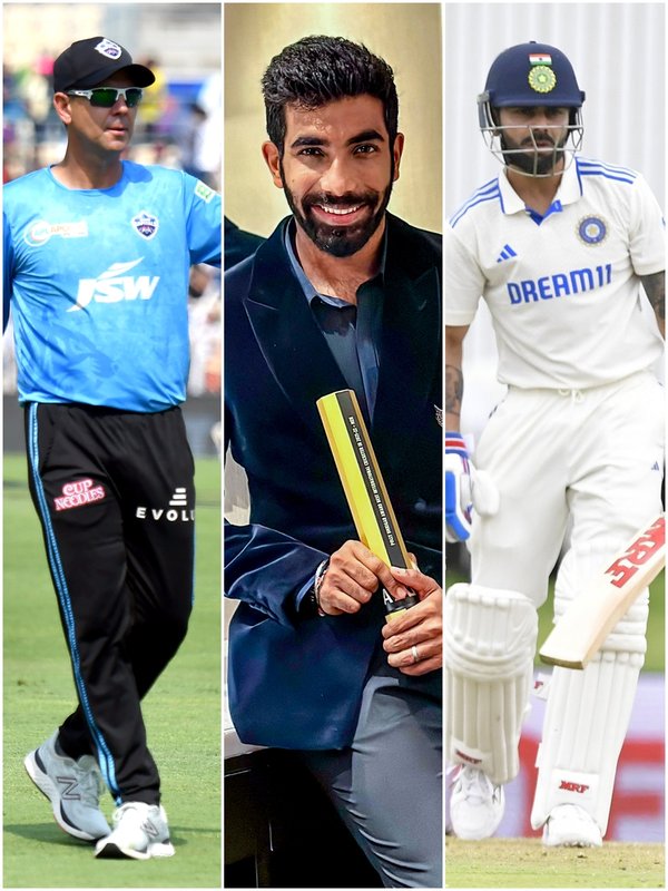 Virat Kohli, Jasprit Bumrah, Mathew Hayden, Ricky Ponting