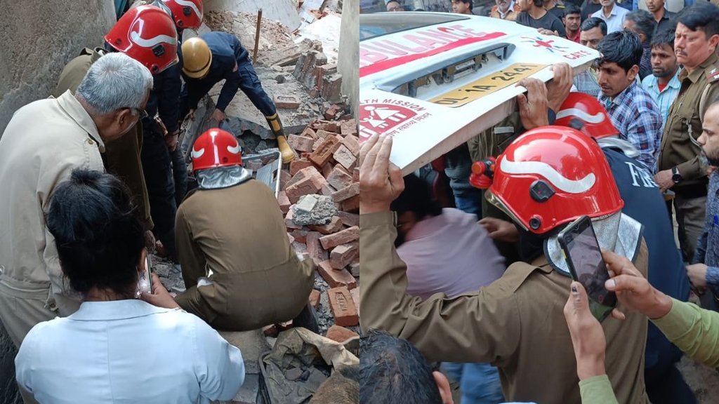delhi building| building collapse