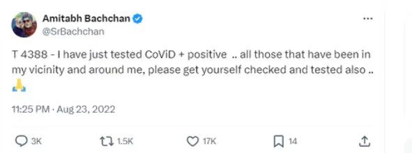 Amitabh Bachchan Tweet