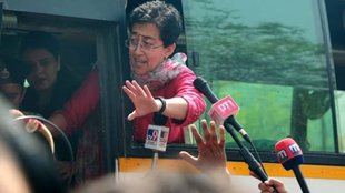 Atishi, AAP, Protest