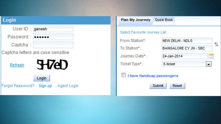 IRCTC Login