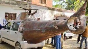 Ambedkar Nagar two brothers wagonr car converted into a helicopter,