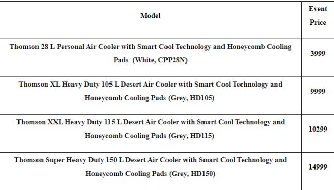 Thomson Air Coolers