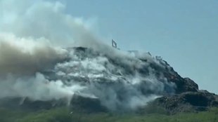 Fire, Fire outbreak Bandhwari landfill site Gurugram Fire in Bandhwari landfill Haryana, Garbage mountain Ghazipur Delhi Landfill fire,