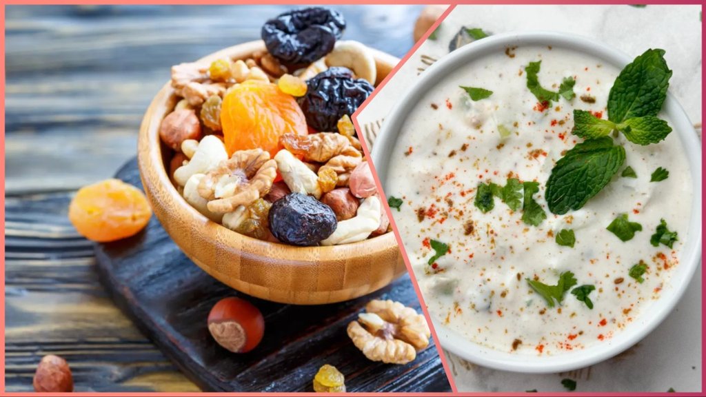 Dry fruit raita recipe