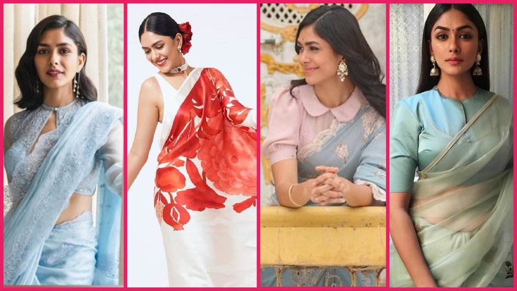 Mrunal thakur blouse designs