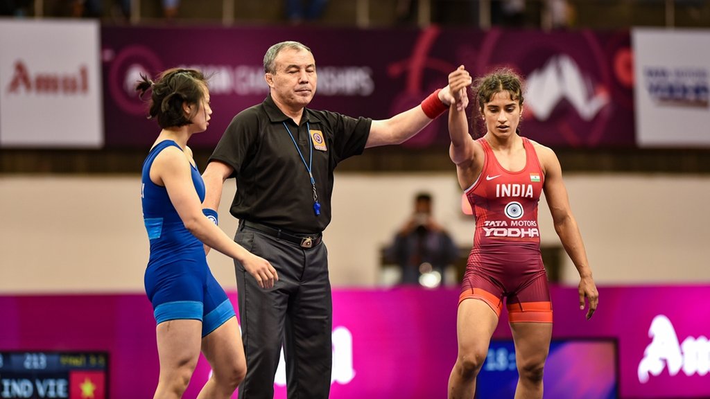 Vinesh Phogat, Antim Panghal, Anshu Malik, Reetika Hooda Vinesh Phogat, Antim Panghal, Anshu Malik, Reetika Hooda