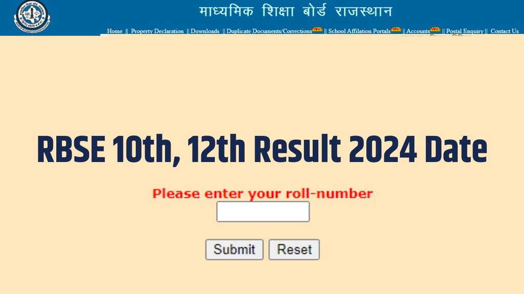 rajasthan 12th arts result 2024,rbse 10th 12th result 2024 date