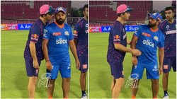 IPL 2024: मुंबई इंडियंस के पूर्व बॉलिंग कोच ने नेट प्रैक्टिस में की रोहित शर्मा को Kiss करने की कोशिश, Video में देखें कैसा था हिटमैन का रिएक्शन