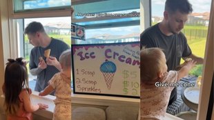 father open ice cream shop