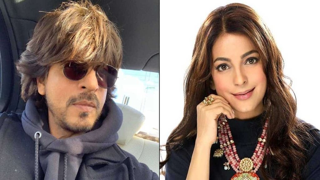 shahrukh khan, juhi chawla (image: juhi/instagram, shahrukh khan/twitter)