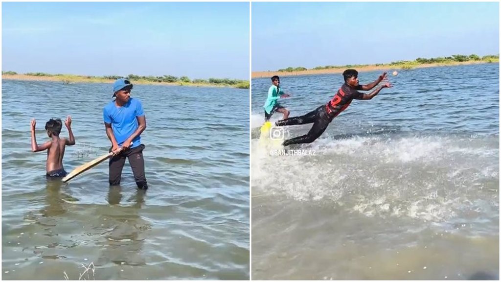 Cricket Match, Viral video, Video viral, Water cricket,