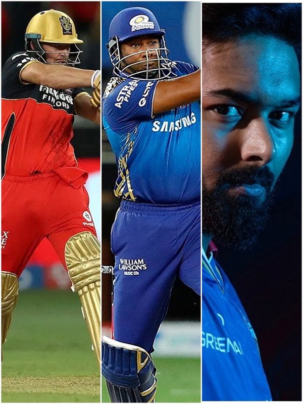 AB de Villiers, Royal Challengers Bangalore, Kieron Pollard, Mumbai Indians, Andre Russell, KKR