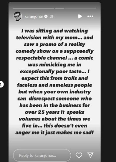 Karan Johar Post