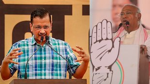 Arvind Kejriwal, Mallikarjun Kharge, Congress