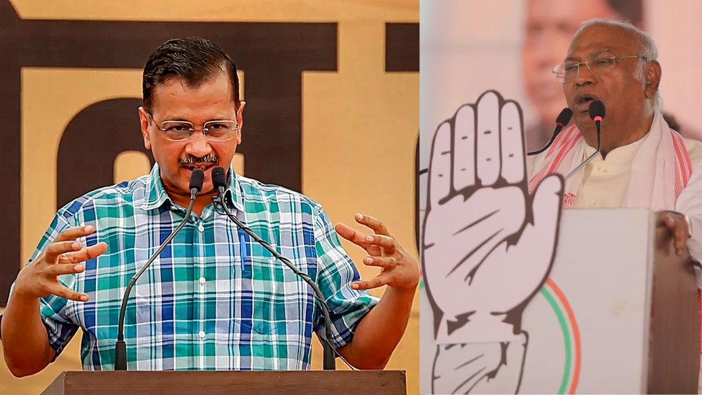 Arvind Kejriwal, Mallikarjun Kharge, Congress Arvind Kejriwal, Mallikarjun Kharge, Congress