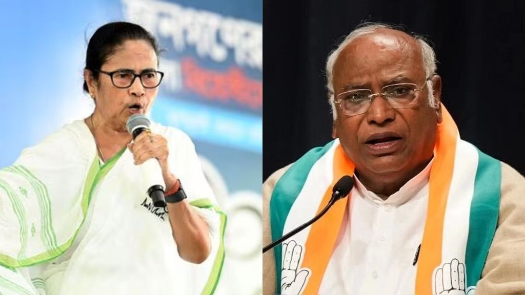 Mamata Banerjee \ Mallikarjun Kharge | Lok Sabha Chunav India Alliance Mamata Banerjee \ Mallikarjun Kharge | Lok Sabha Chunav India Alliance