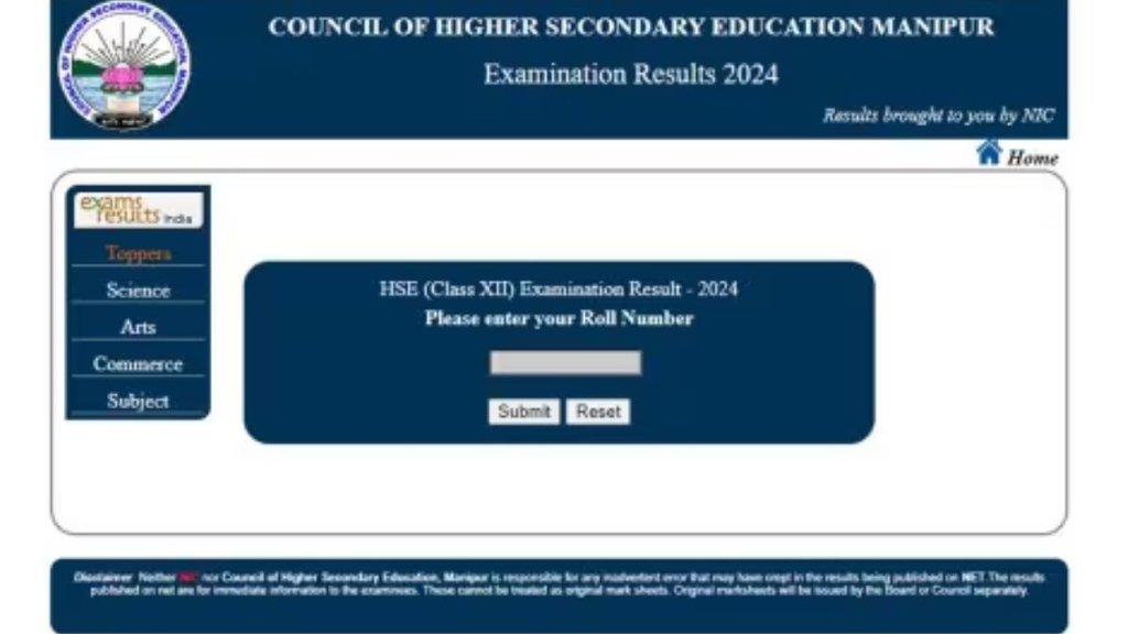 Manipur Board Class 12th Result 2024 Declared at cohsem.nic.in