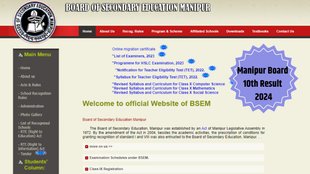 Manipur Board, BSEM HSLC 10th Result 2024