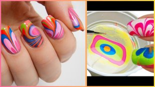 Water marble Nail Art