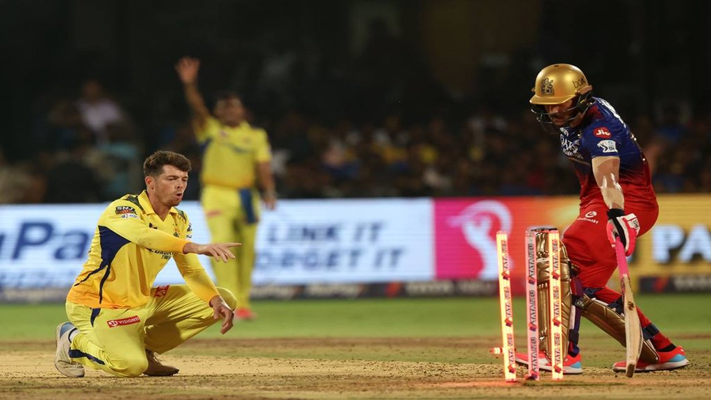 RCB vs CSK, IPL 2024, Faf du Plessis Run Out Controversy