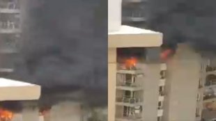 noida fire, fire news, ac burst