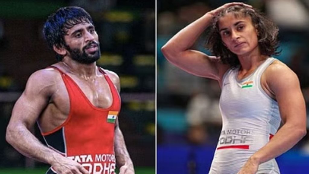 Bajrang Punia,Brij Bhushan Sharan Singh,Vinesh Phogat, Olympics 2024